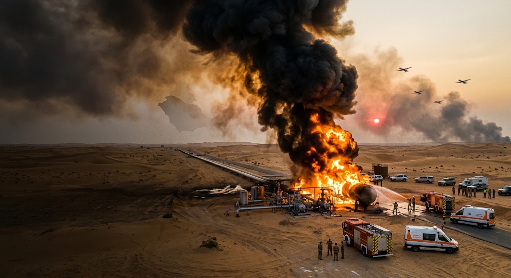 Iraq Drones : Target Saudi Pipeline, Sparking a Major Fire