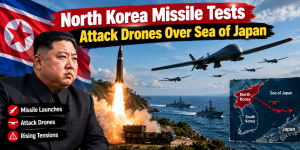 North Korea Missile Tests – Attack Drones Over Sea of Japan