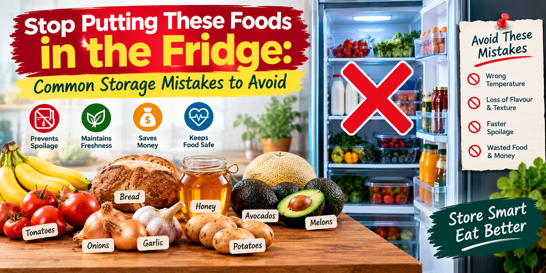 Stop putting these foods in the fridge: Common Storage Mistakes to Avoid