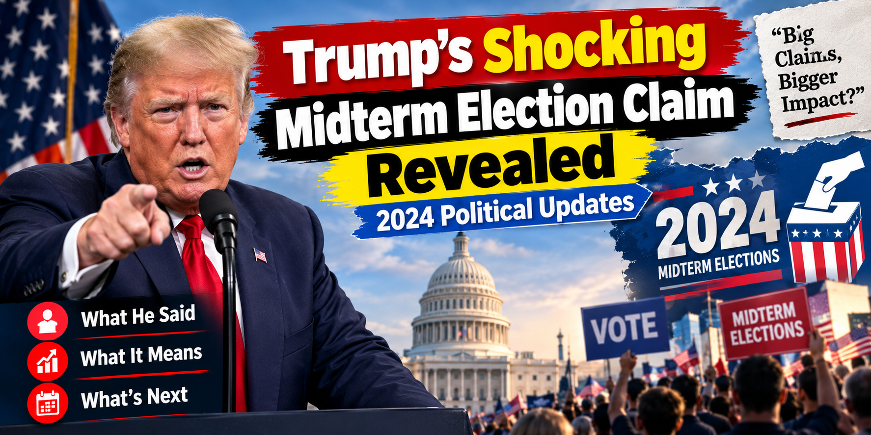 Trump’s Shocking Midterm Election Claim Revealed – 2024 Political Updates